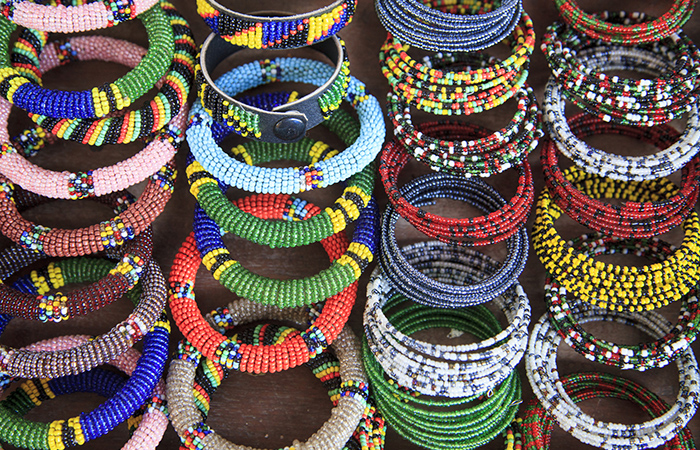 Beaded and colourful Maasai jewellery
